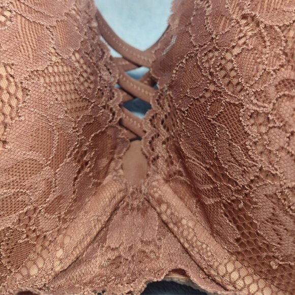 TORRID CURVE 42B Brown Lace Underwire Padded Bra - Picture 3 of 11